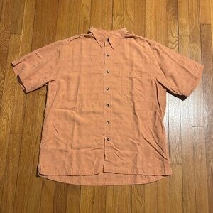 Royal Robbins Orange Short Sleeve Button Up Shirt Men’s L